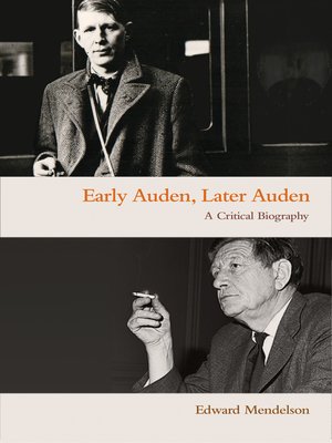 cover image of Early Auden, Later Auden
